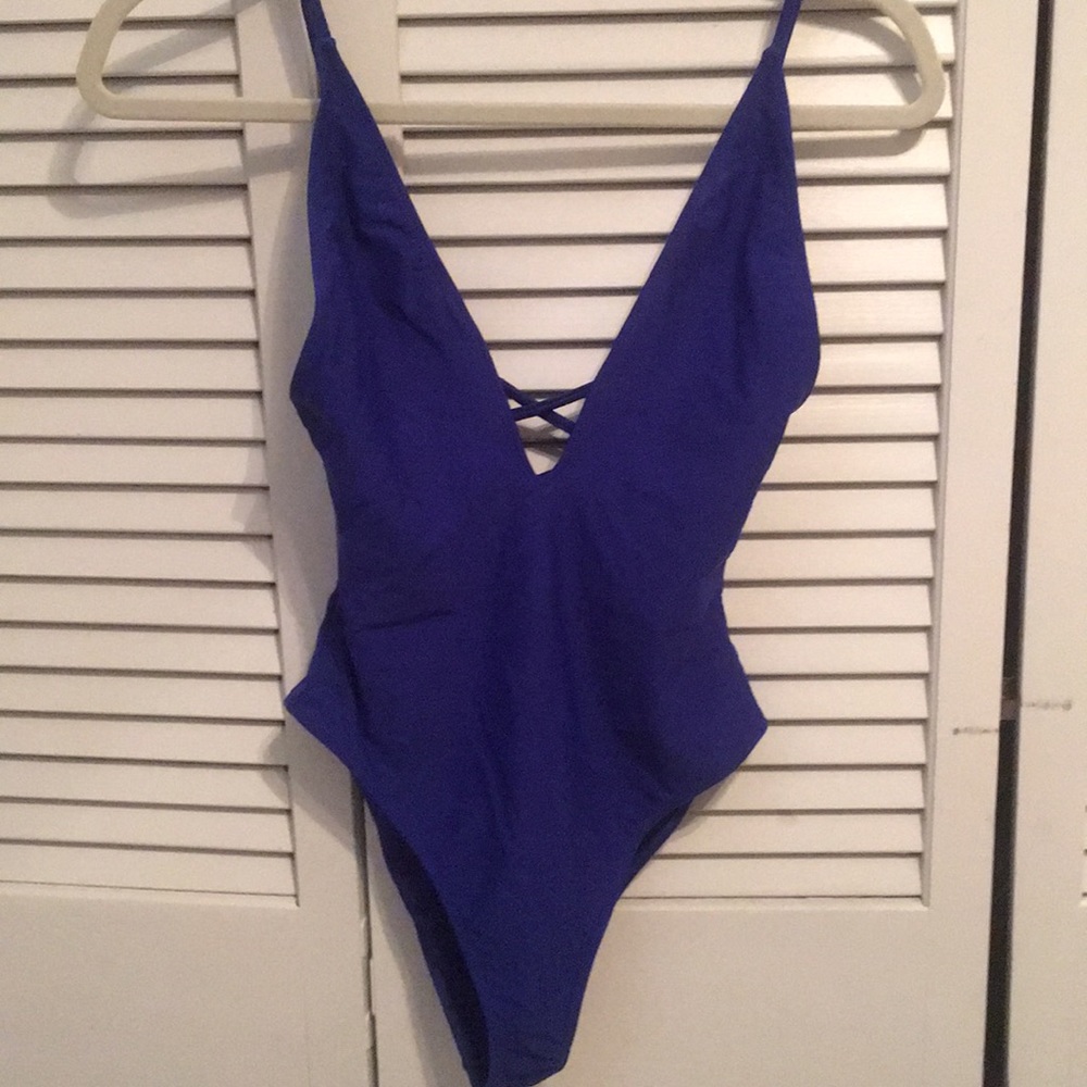 F21 blue swim/bodysuit NWT